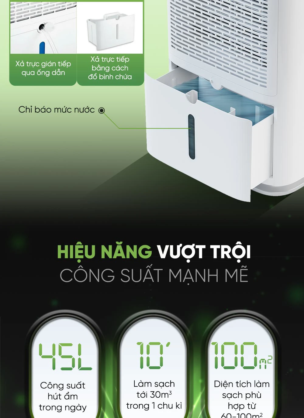 Máy hút ẩm gia đình Habibullet Max Air AHB-3525 45 lít/ngày BH245147 7